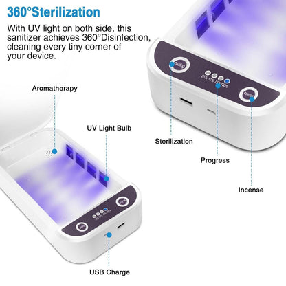 UV Light Phone Disinfection Box with Aromatherapy Function DailySale