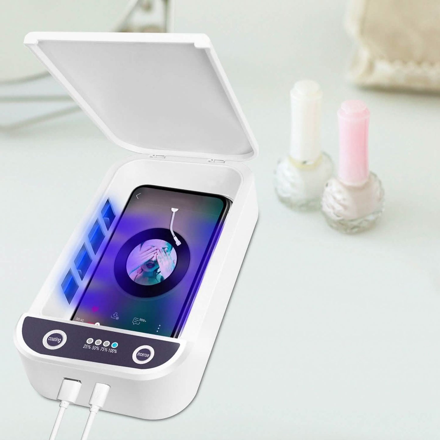 UV Light Phone Disinfection Box with Aromatherapy Function DailySale