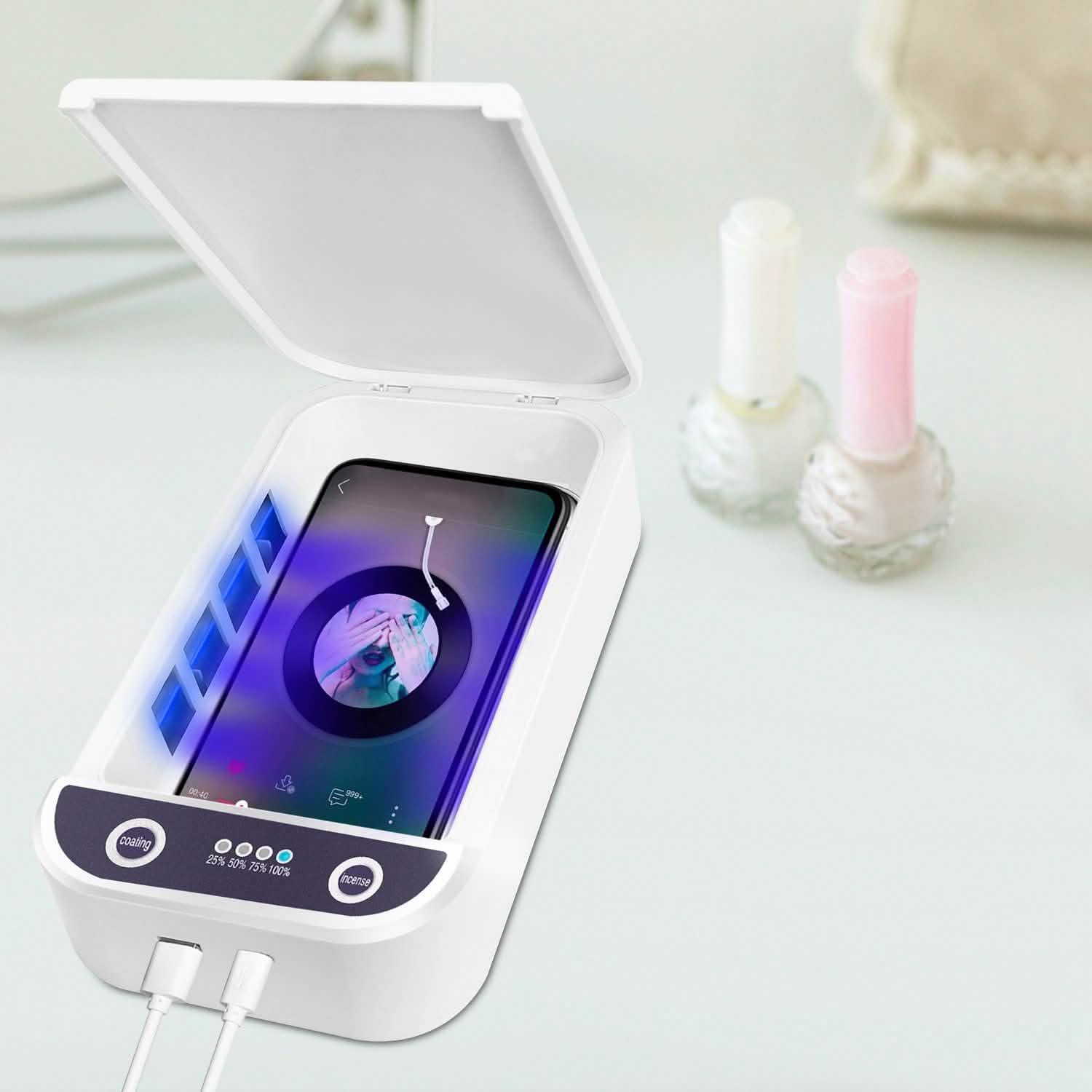 UV Light Phone Disinfection Box with Aromatherapy Function DailySale