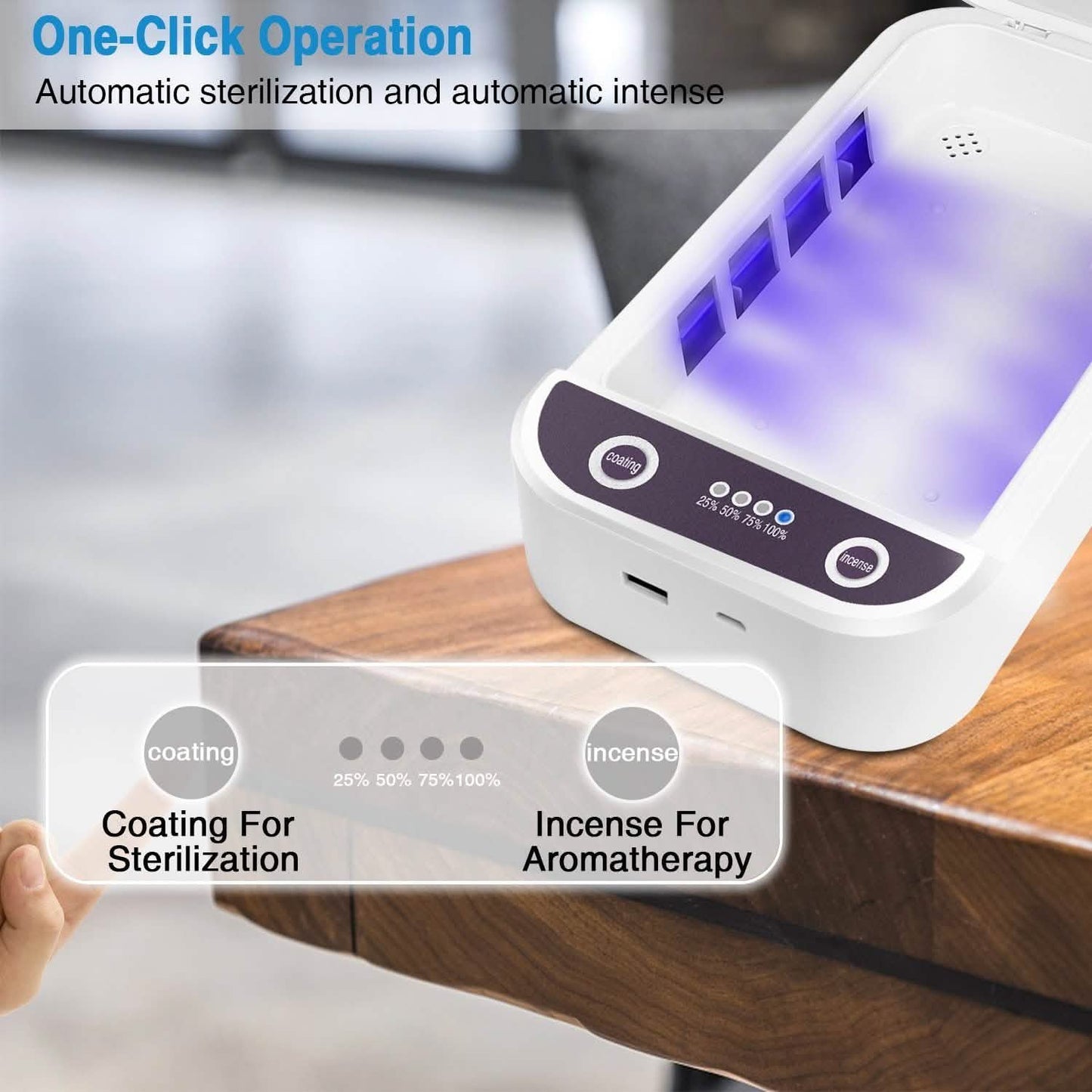 UV Light Phone Disinfection Box with Aromatherapy Function DailySale