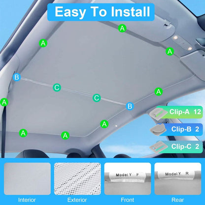 UV Protection Sunshade Roof Fit for Tesla Model Y 2020-2024 DailySale