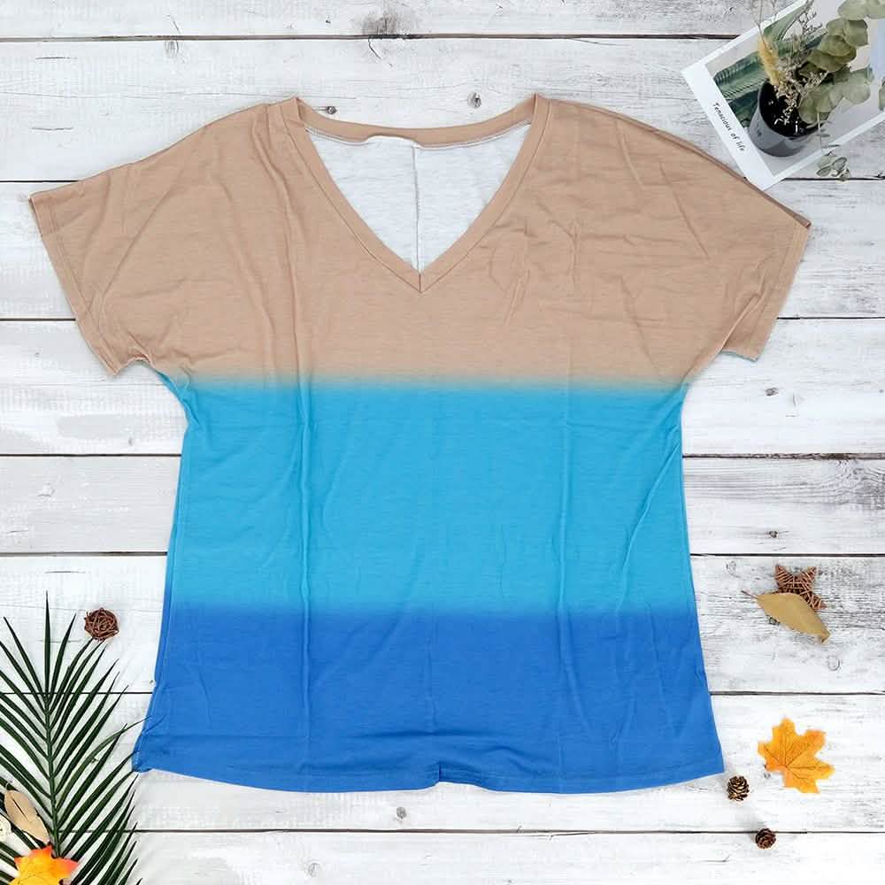 V-Neck Striped T-Shirt for Women DailySale