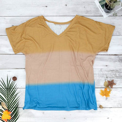 V-Neck Striped T-Shirt for Women DailySale