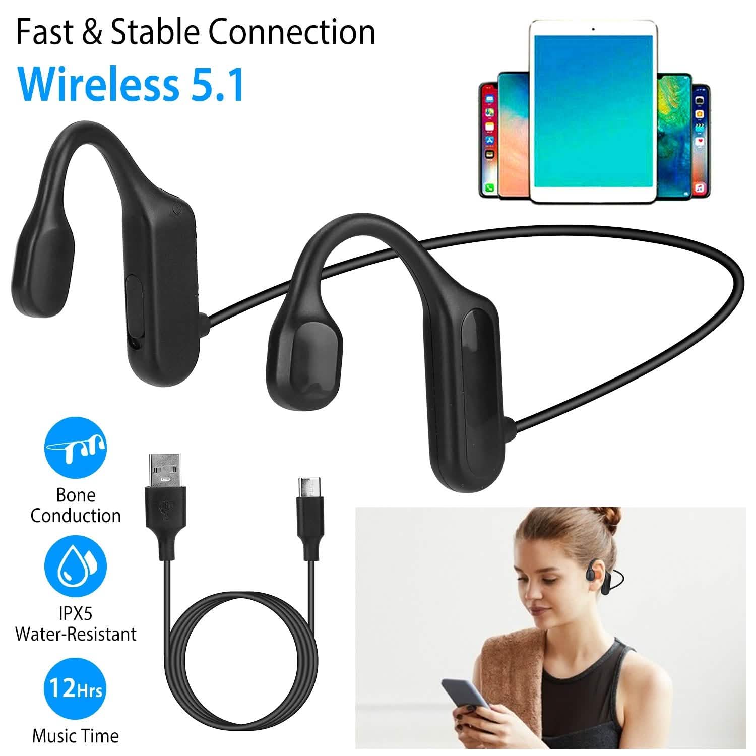 V5.1 Wireless Bone Conduction Headphone DailySale