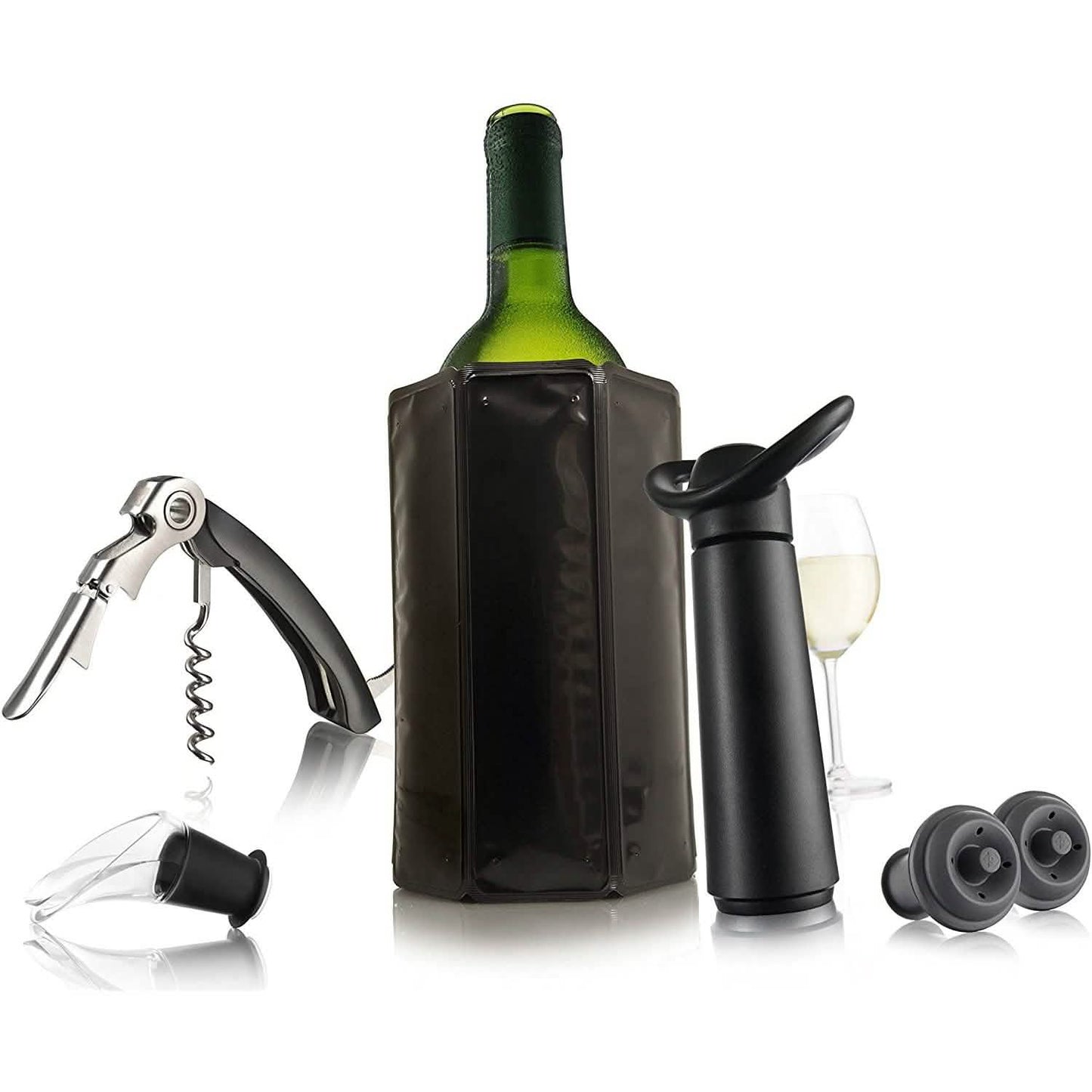Vacu Vin Wine Saver Pump with 2 Vacuum Bottle Stoppers DailySale