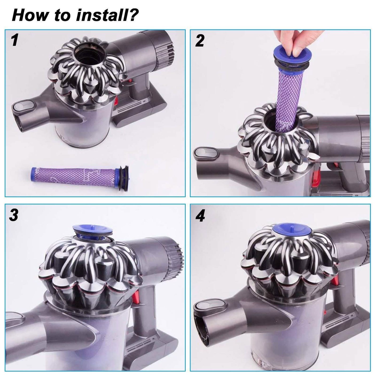 Vacuum Replacement Post Pre Motor HEPA Filters Kit DailySale