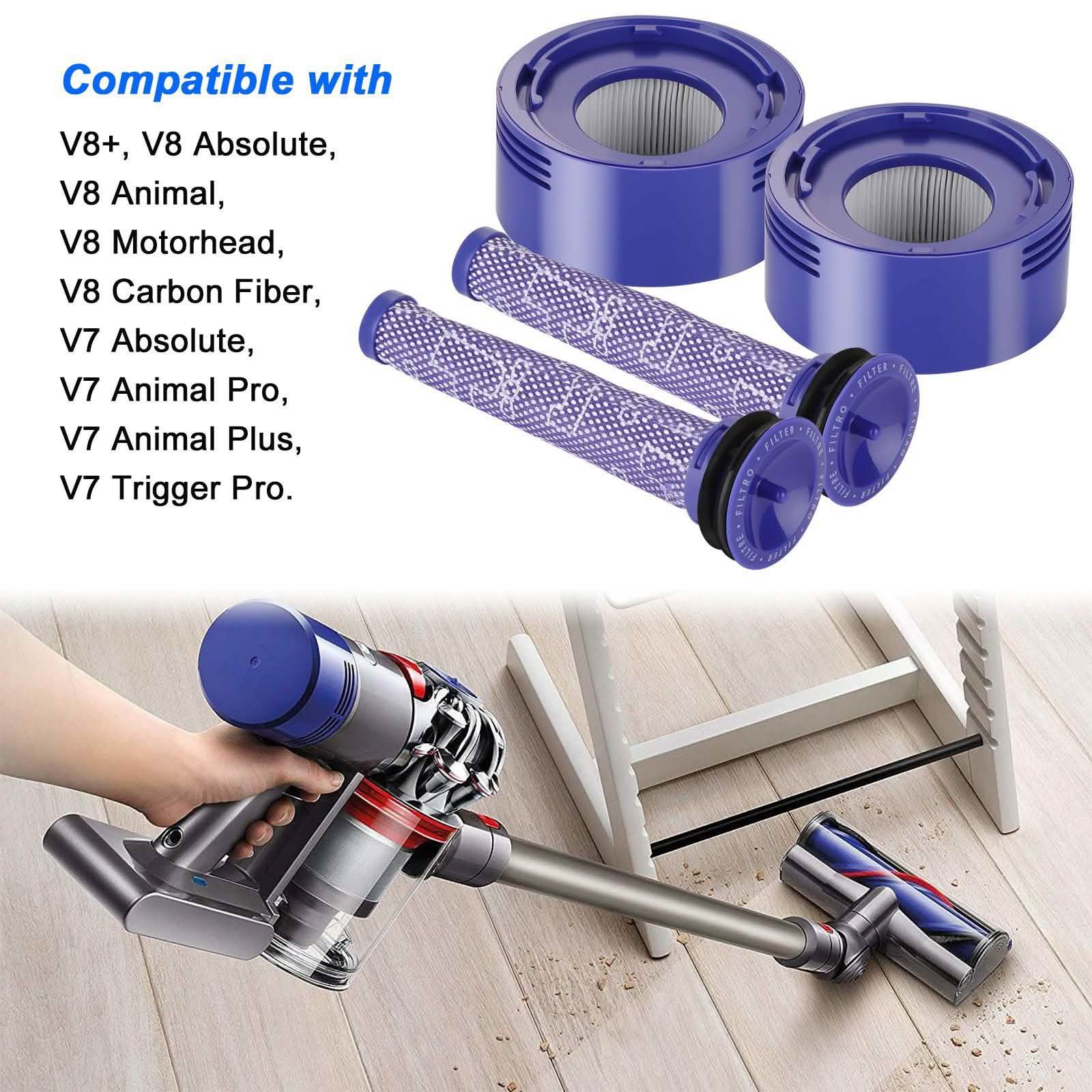 Vacuum Replacement Post Pre Motor HEPA Filters Kit DailySale