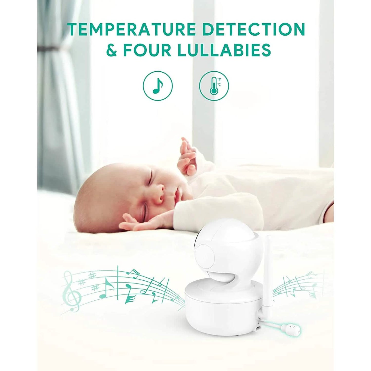 VALKIA 720P 5" HD Display Baby Monitor with Camera & Audio DailySale