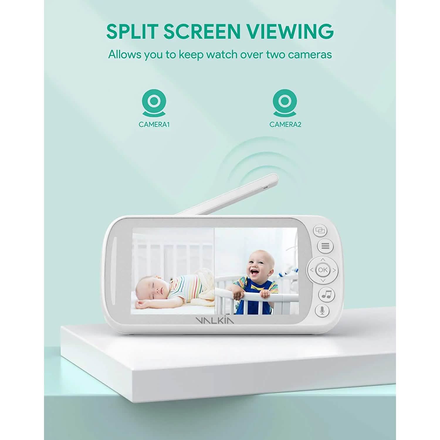 VALKIA 720P 5" HD Display Baby Monitor with Camera & Audio DailySale