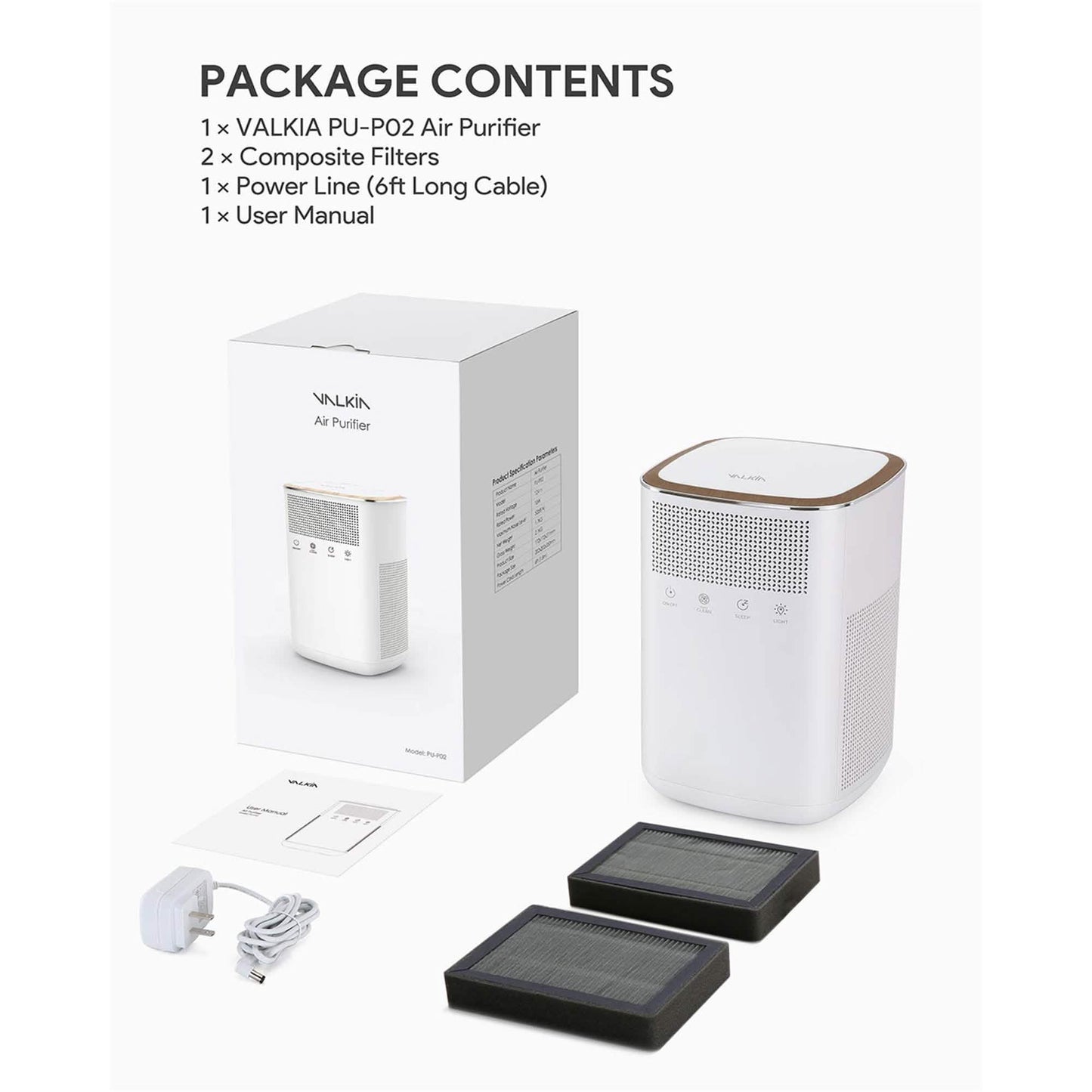 VALKIA Air Purifier CARB Certified Devices DailySale