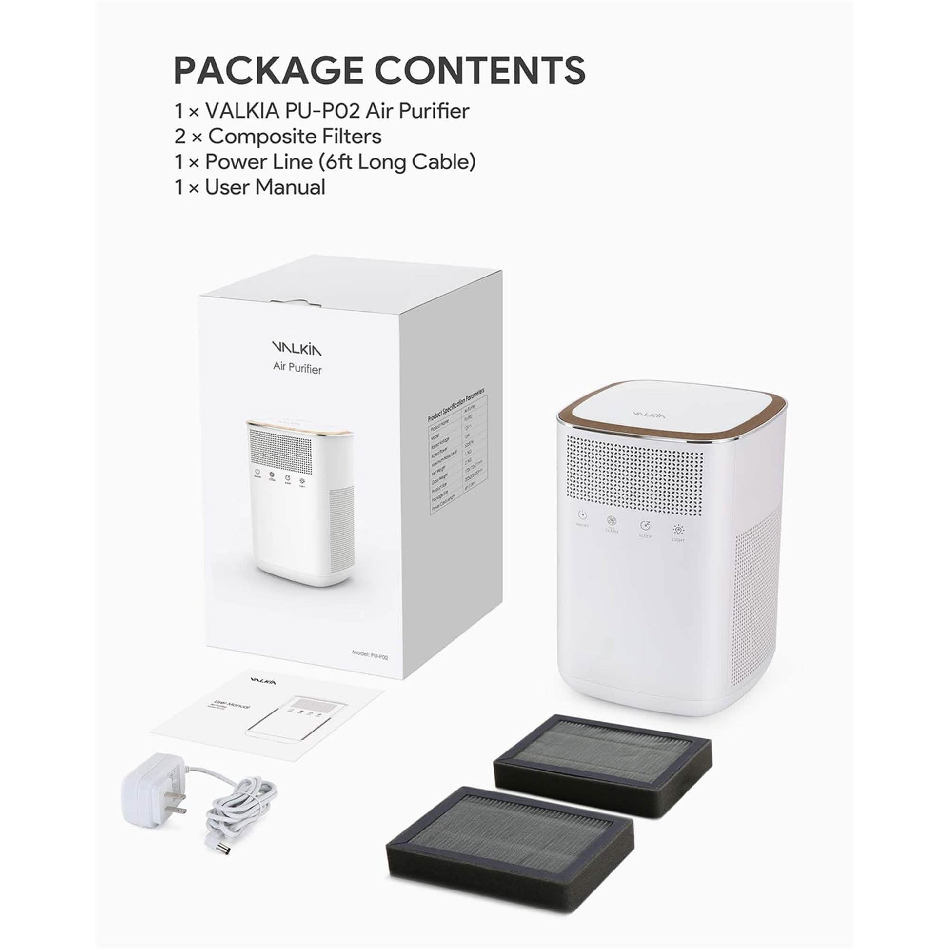 VALKIA Air Purifier CARB Certified Devices DailySale