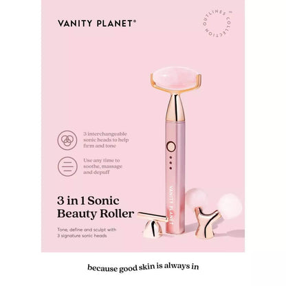 Vanity Planet 3-in-1 Sonic Beauty Face Roller DailySale