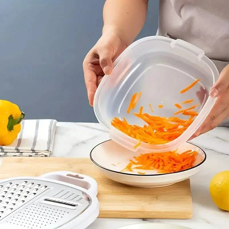 Vegetable Cutter With Lid And Drainer Basket DailySale