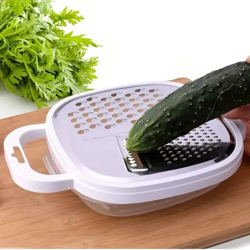 Vegetable Cutter With Lid And Drainer Basket DailySale