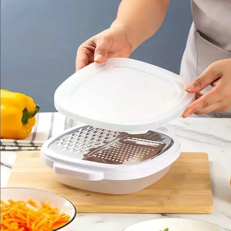 Vegetable Cutter With Lid And Drainer Basket DailySale