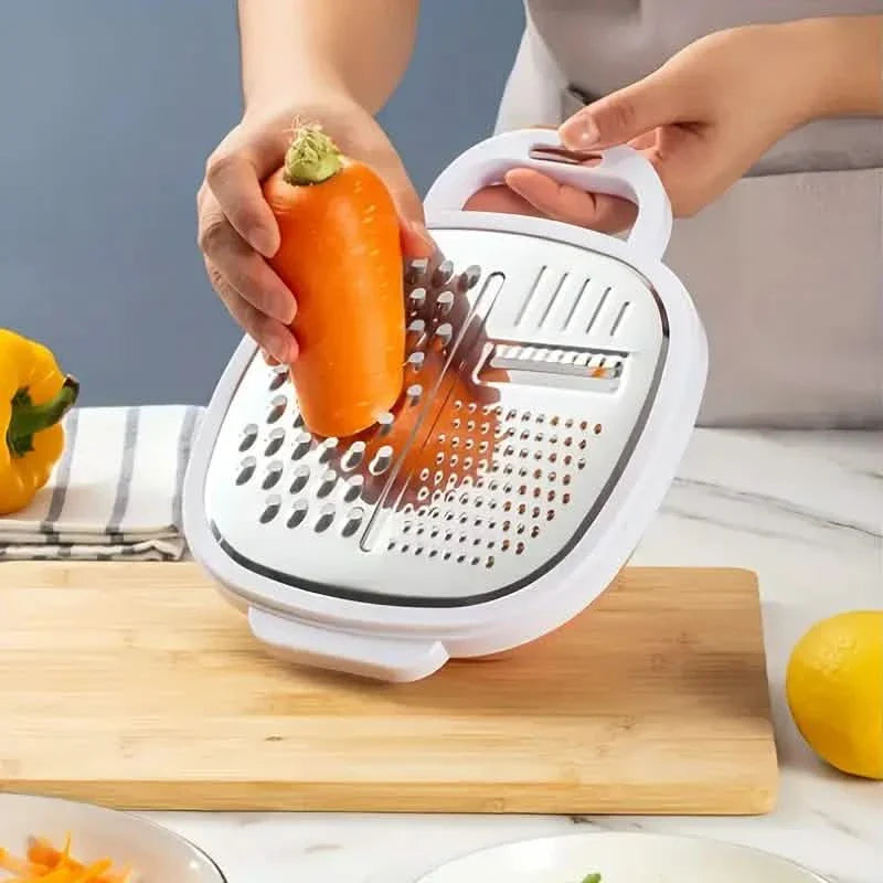 Vegetable Cutter With Lid And Drainer Basket DailySale