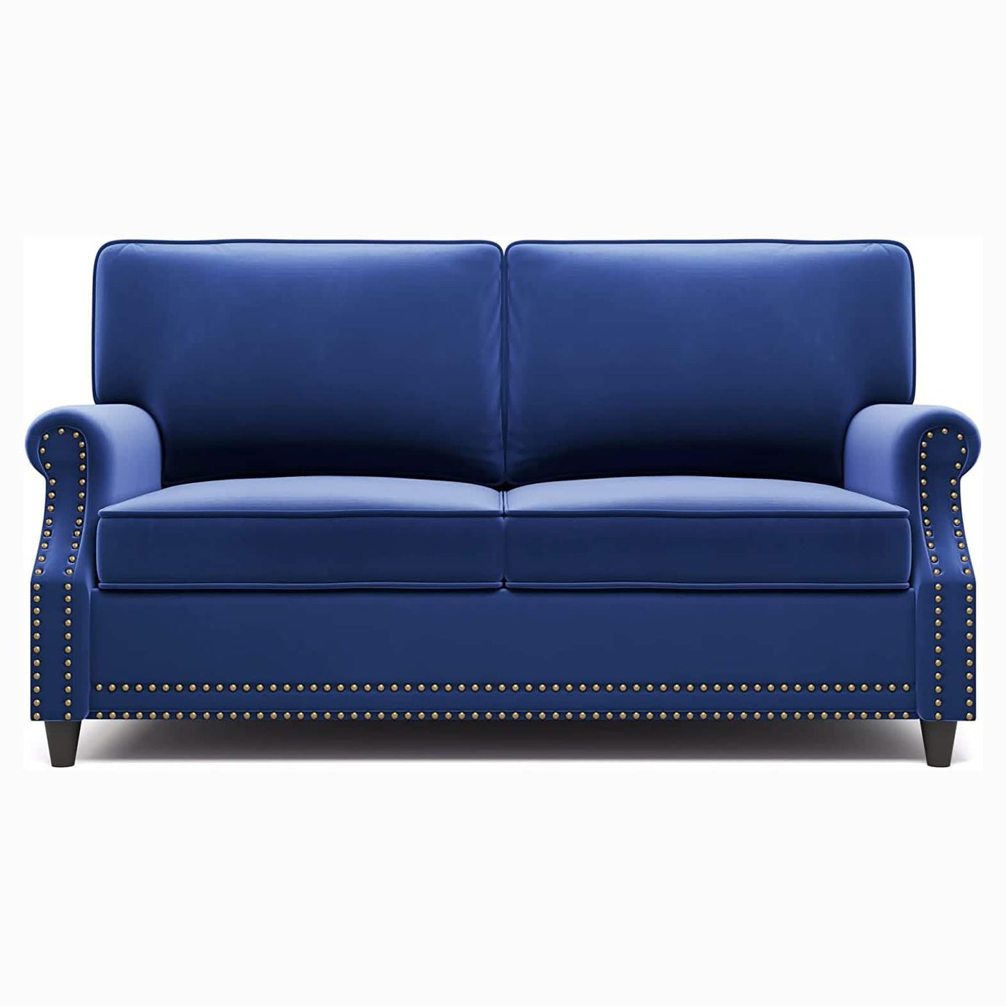 Velvet Roll Up Arm Chair Loveseat with Nail Head DailySale