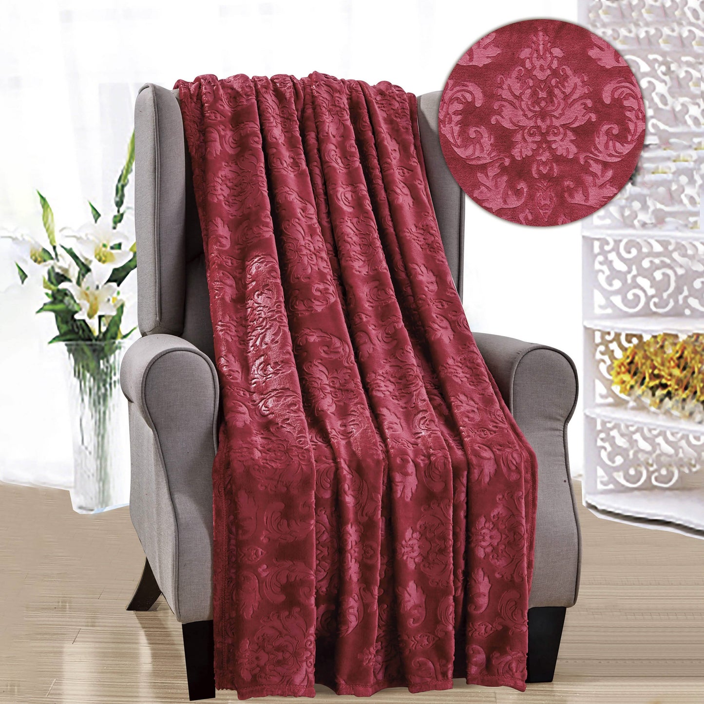 Versailles Throw Flannel Fleece Blanket DailySale