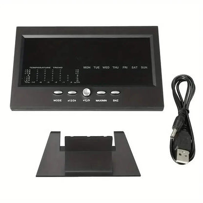Vibrant Digital Weather Alarm Clock with Voice Control DailySale