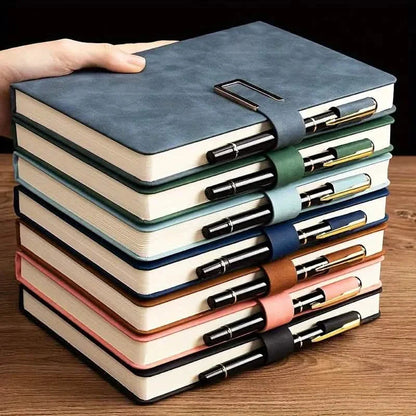 Vintage A5 Leatherbound Notebook with Personalized Soft Cover and Bookmark DailySale
