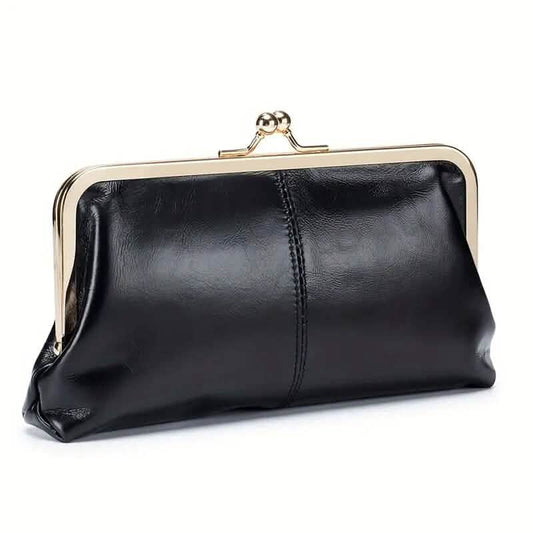 Vintage Chic Leather Clutch Lady Purse DailySale