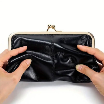 Vintage Chic Leather Clutch Lady Purse DailySale