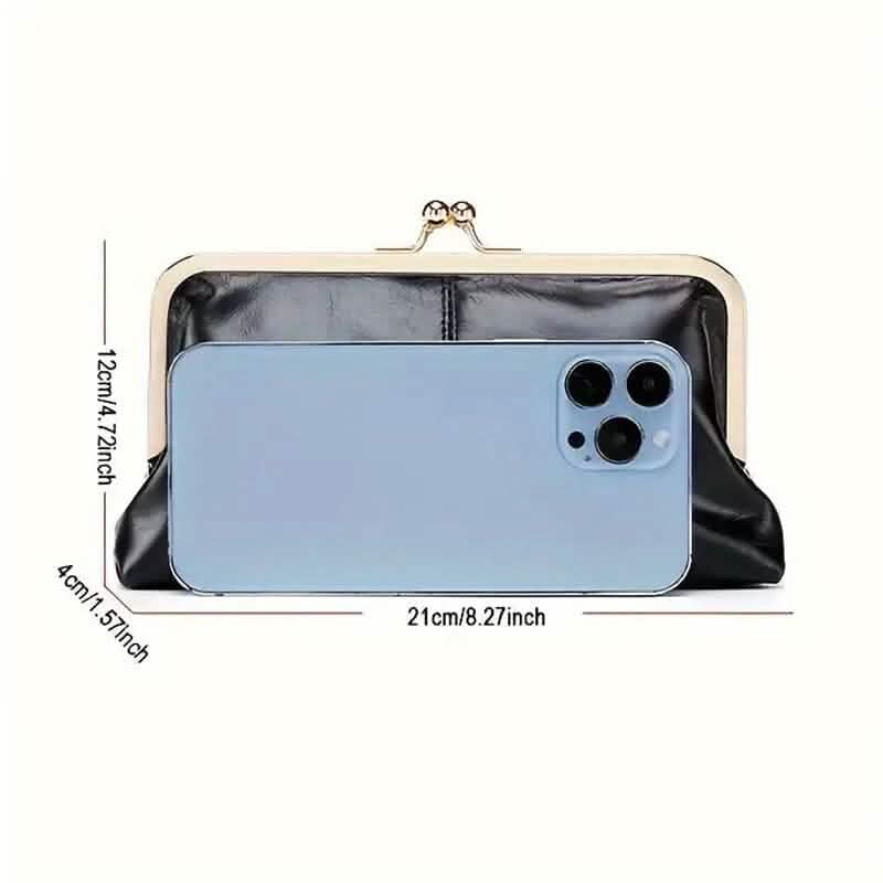 Vintage Chic Leather Clutch Lady Purse DailySale