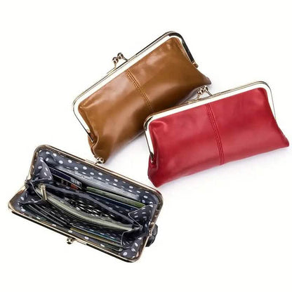 Vintage Chic Leather Clutch Lady Purse DailySale
