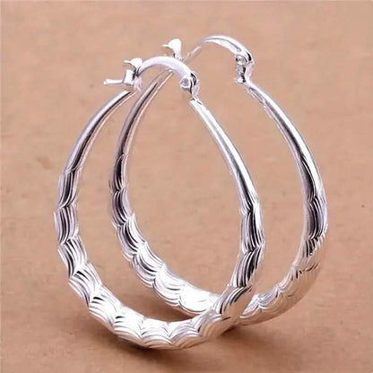 Vintage Pattern Large Hoop Earrings DailySale