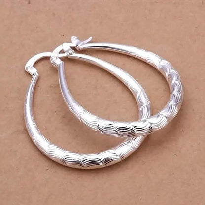Vintage Pattern Large Hoop Earrings DailySale