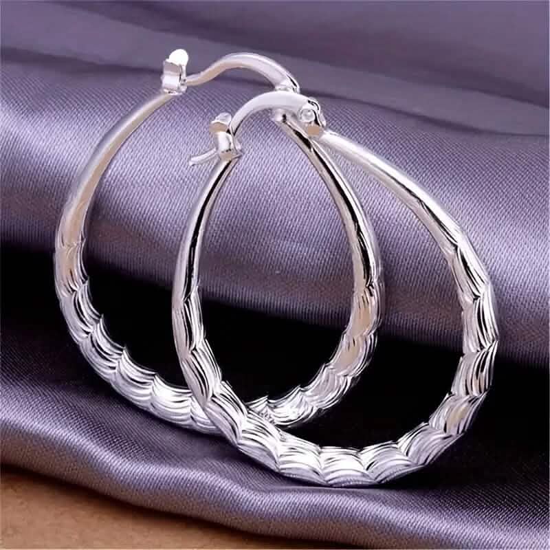 Vintage Pattern Large Hoop Earrings DailySale