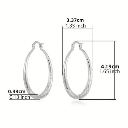 Vintage Pattern Large Hoop Earrings DailySale