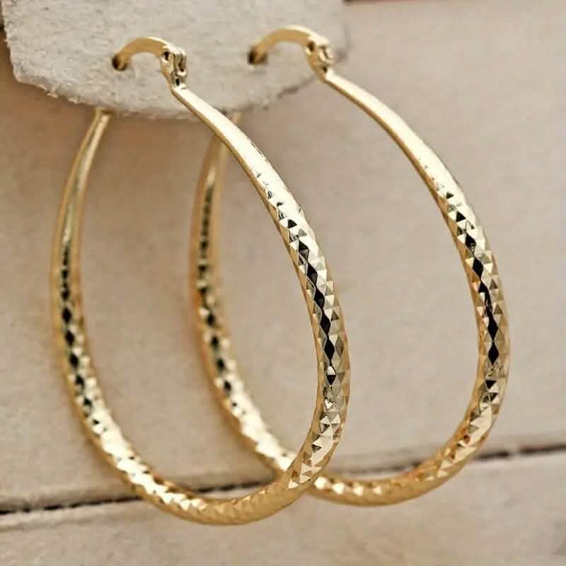 Vintage Pattern Large Hoop Earrings DailySale