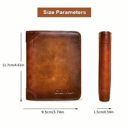 Vintage Style Men's RFID Blocking Wallet Large Capacity with Multiple Card Slots DailySale