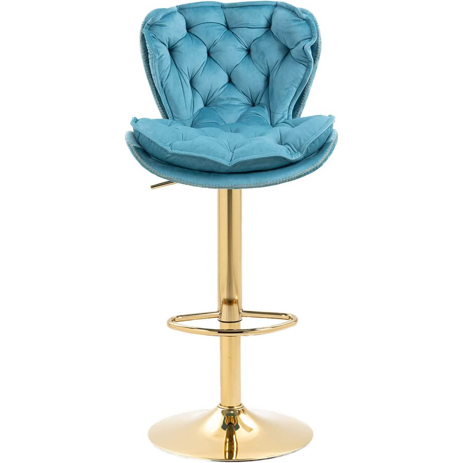 Vintage Swivel Velvet Bar Stools DailySale