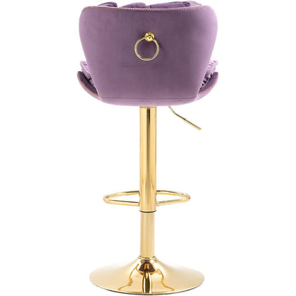 Vintage Swivel Velvet Bar Stools DailySale