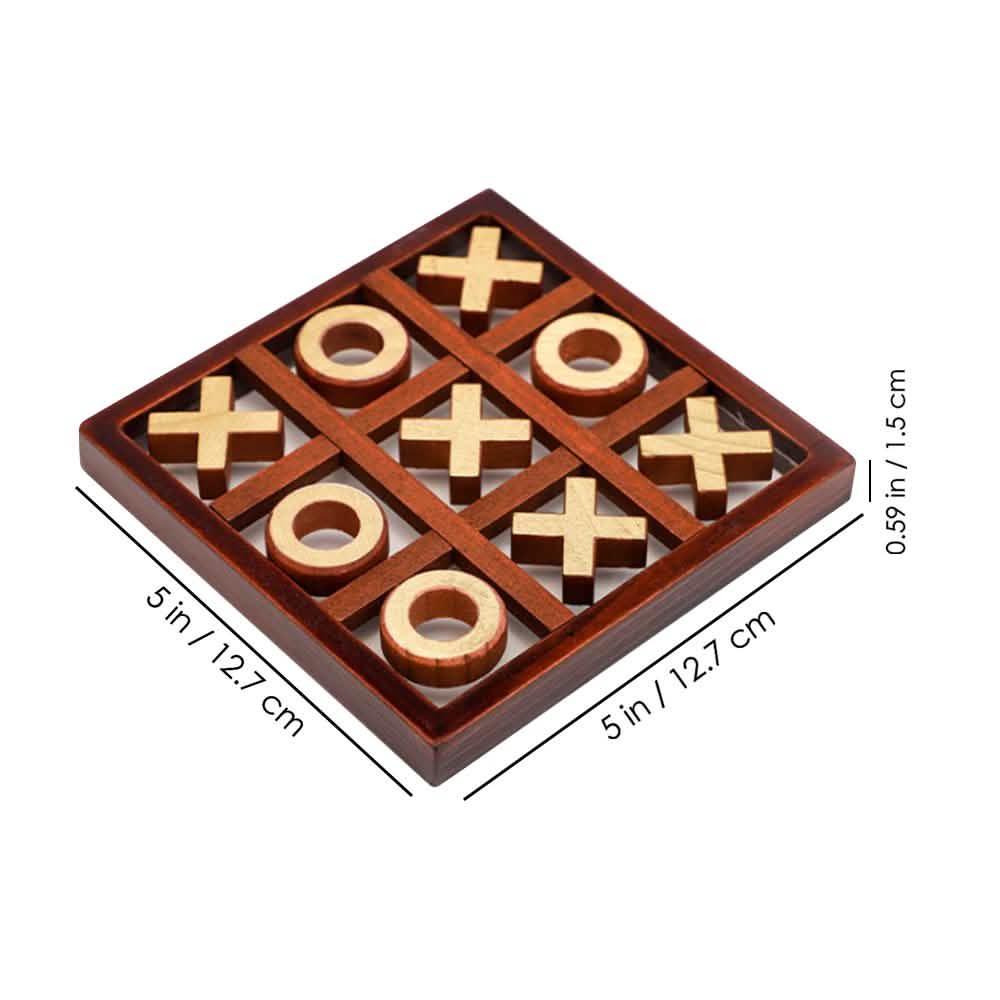 Vintage Tic-Tac-Toe Wooden Board Game DailySale