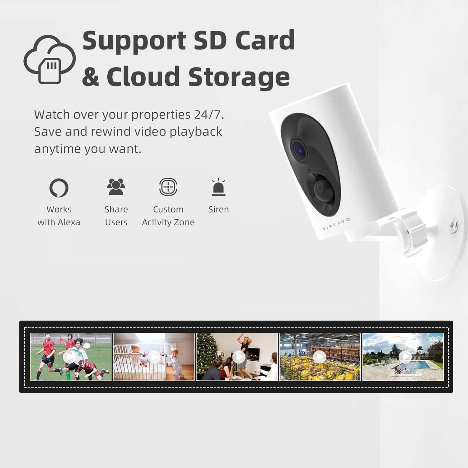 VIRTAVO Security Cameras Wireless  (Refurbished) DailySale