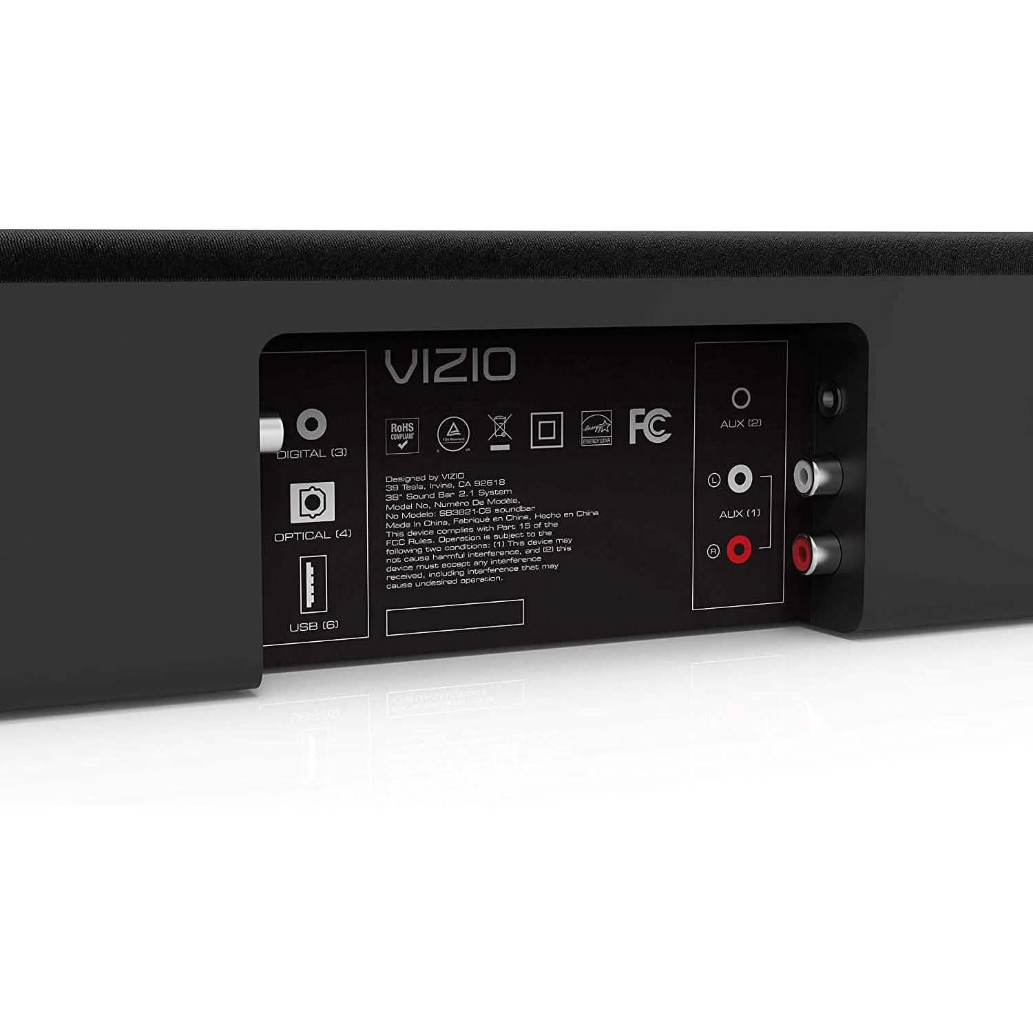 Vizio SB3821-C6C 38 Inch 2.1 Sound Bar System (Refurbished) DailySale