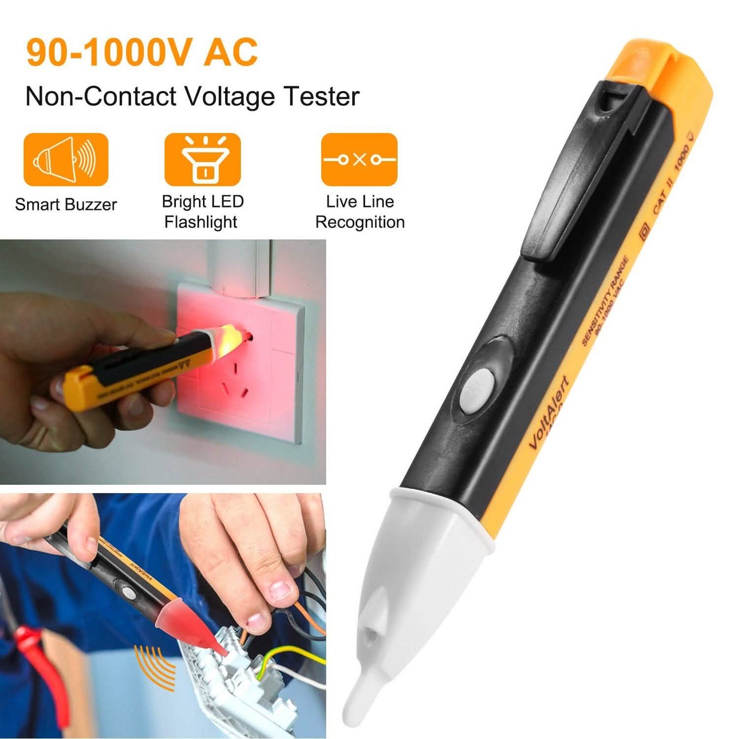 Voltage Tester Detector Pen Non-Contact with Flashlight DailySale
