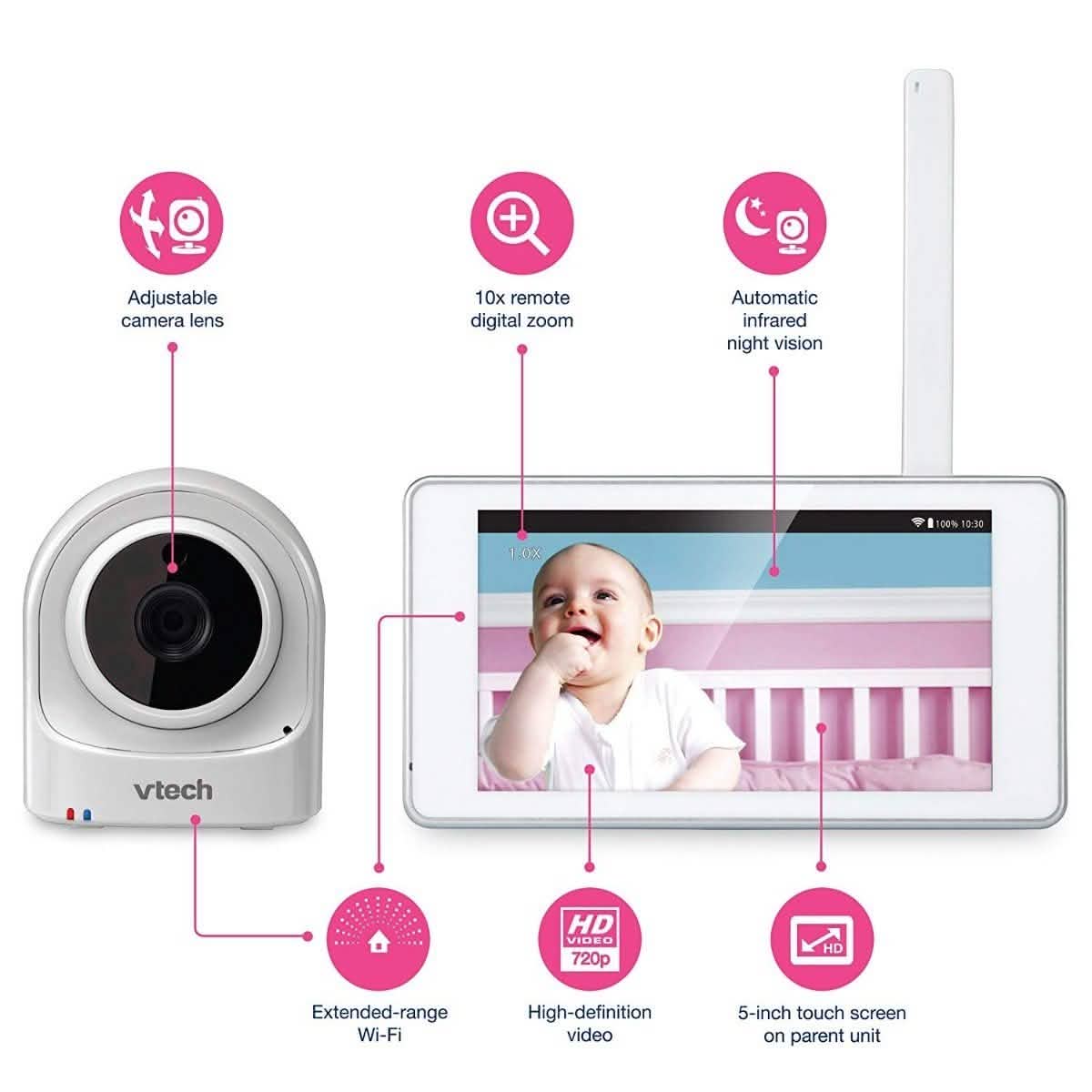 VTech Wi-Fi Enabled Expandable Digital Video Baby Monitor DailySale