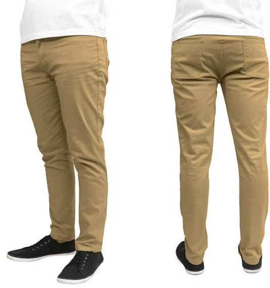 Galaxy by Harvic Men's Slim Fit Cotton Stretch Chinos - Assorted Sizes DailySale