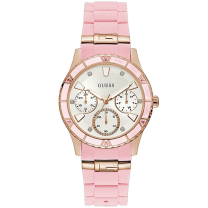 Guess Women's Pink Rose Gold Tone Multi-function Bids.com