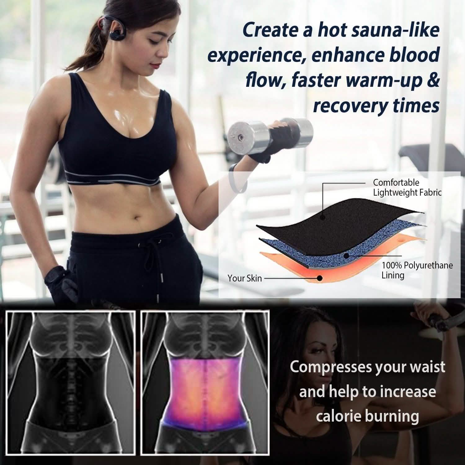 Waist Trimmer Women Sauna Sweat Wraps Waist Slimming Trainer Belt DailySale
