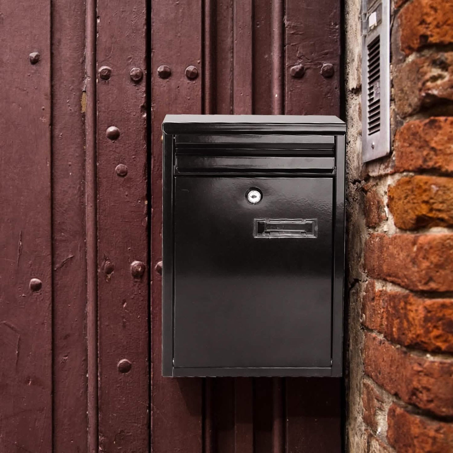 Wall Mount Mailbox Lockable Galvanized Iron Letter Post Box DailySale