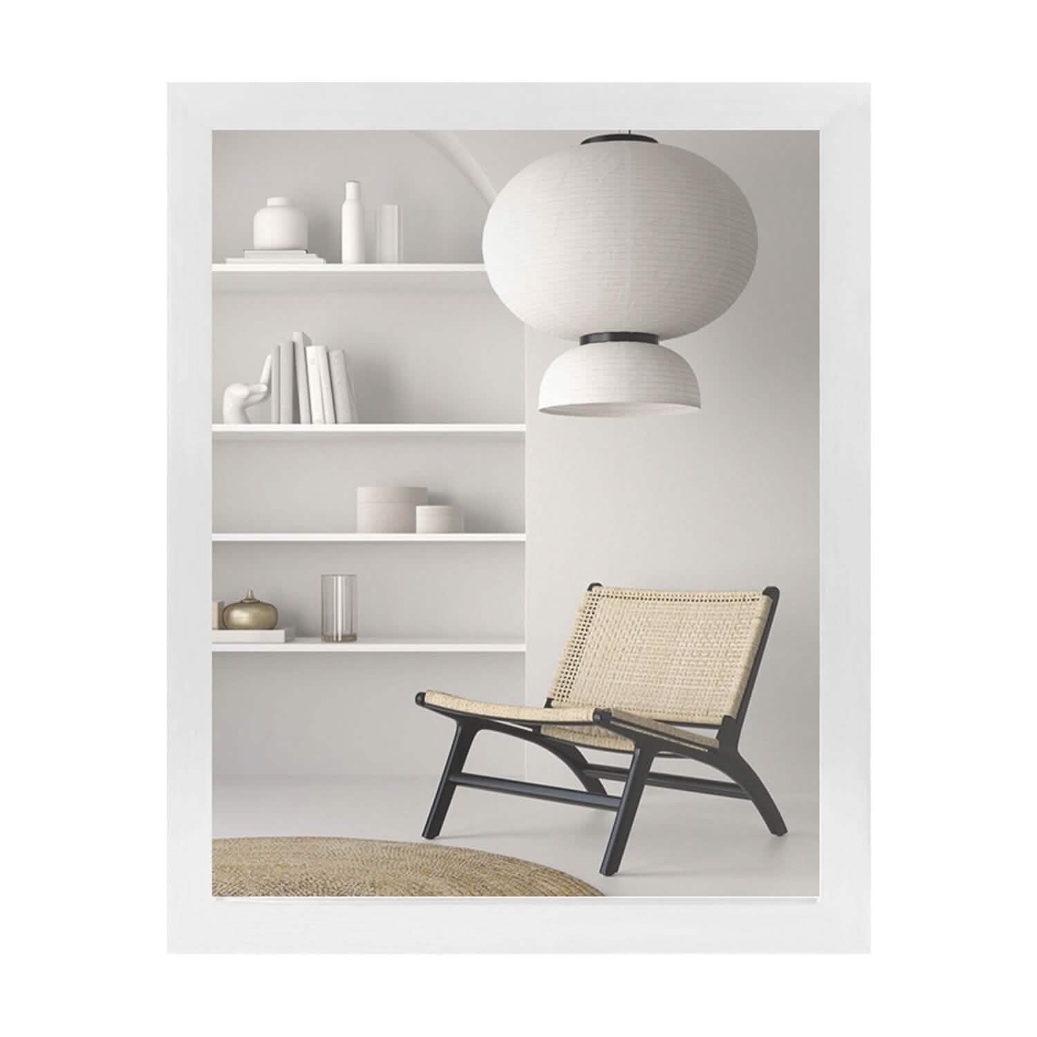 Wall Mount Mirror Wood-Like Frame Rectangle Modern Hanging Mirror DailySale
