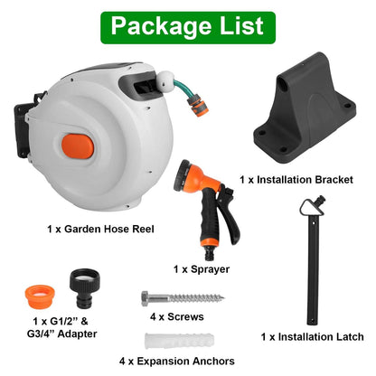 Wall Mounted Automatic Retractable Garden Hose Reel DailySale