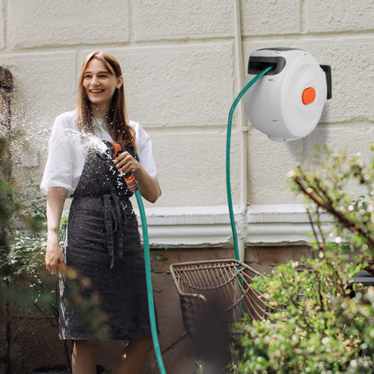 Wall Mounted Automatic Retractable Garden Hose Reel DailySale