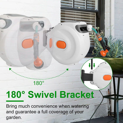 Wall Mounted Automatic Retractable Garden Hose Reel DailySale