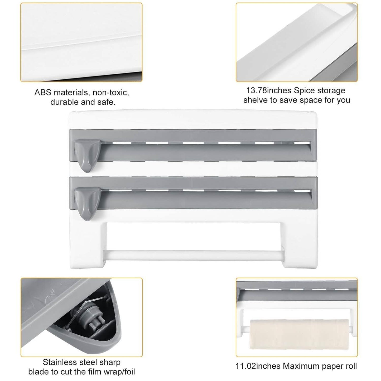 Wall Mounted Kitchen Roll Dispenser with Cutter DailySale